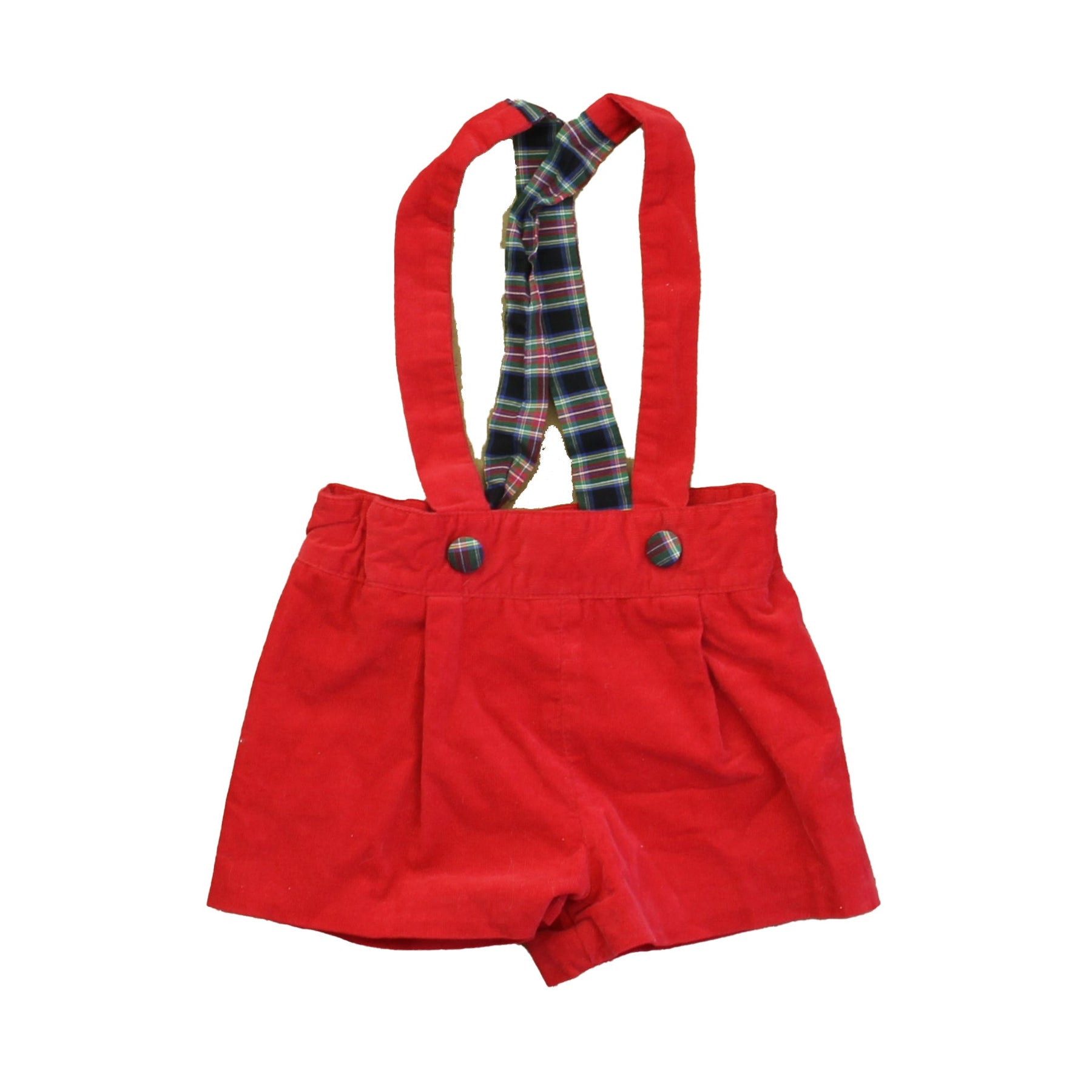 Beaufort Bonnet Company Jungen Rot – Grün – Schwarze kariert Shorts