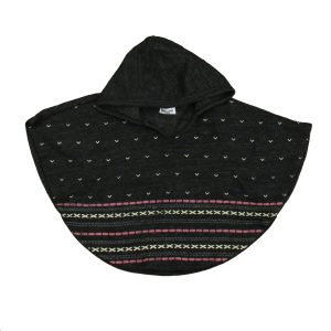 Splendid Mädchen anthrazite- rosa Poncho 7805831020604