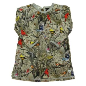 Molo Mädchen grau Vögel Kleid 7805829021756