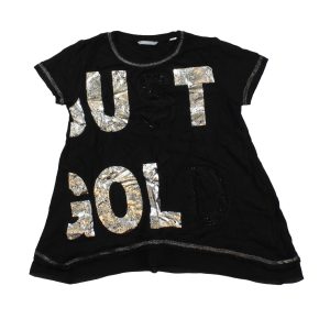 Sarabanda Mädchen schwarz-silbernes T-Shirt 7805822828604