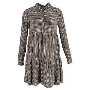 Ganni bedruckte Kreppschicht Minikleid in mehrfarbiger Viskose 7833190236220