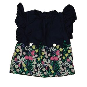Janie and Jack Mädchen Marine florale Bluse 7805822697532