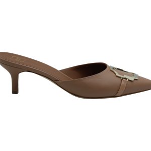 Malone Souliers Missy 45 Mules in braunes Leder 7833189744700