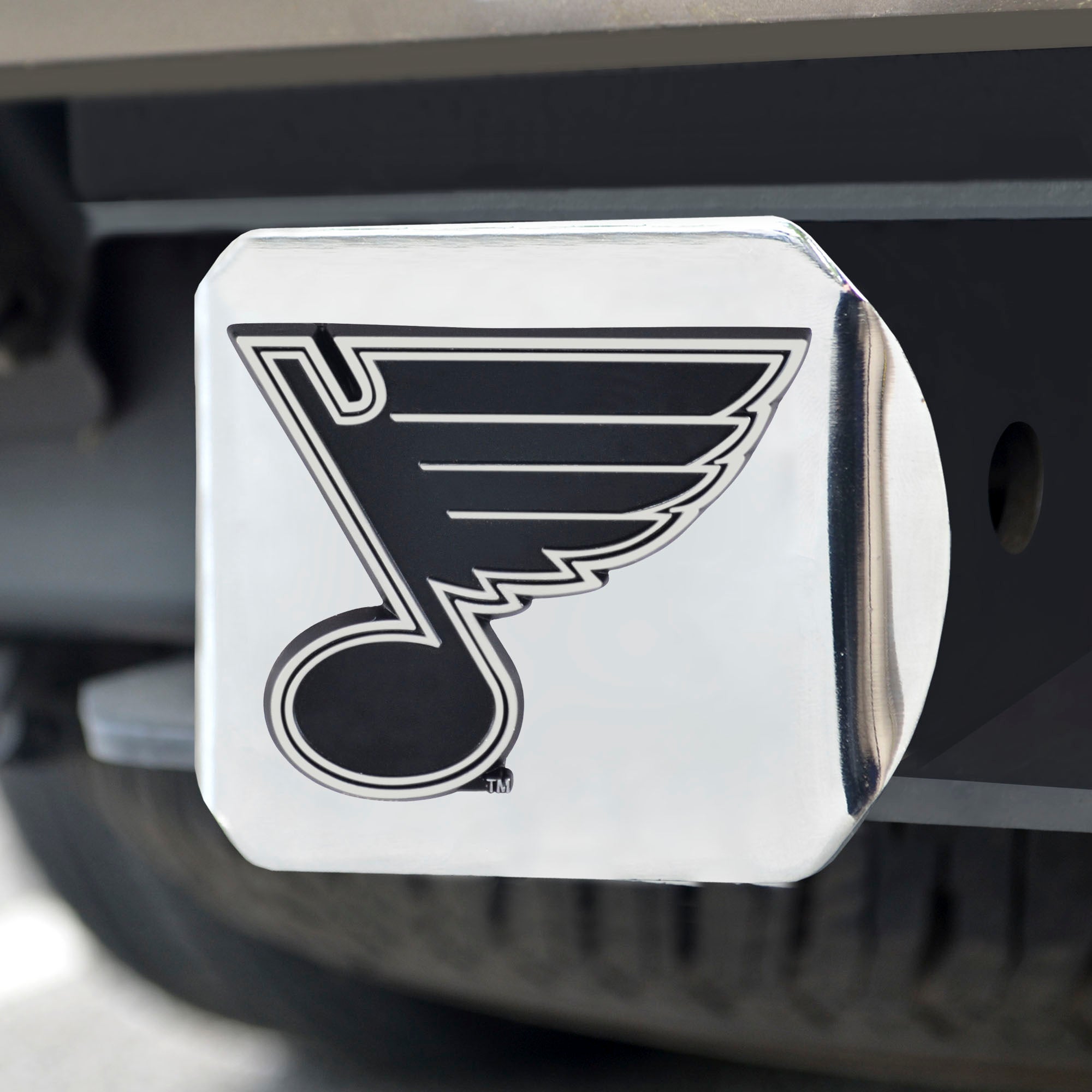 Fanmats St. Louis Blues Chrom Metall Hitch Cover mit Chrom Metall 3D Emblem