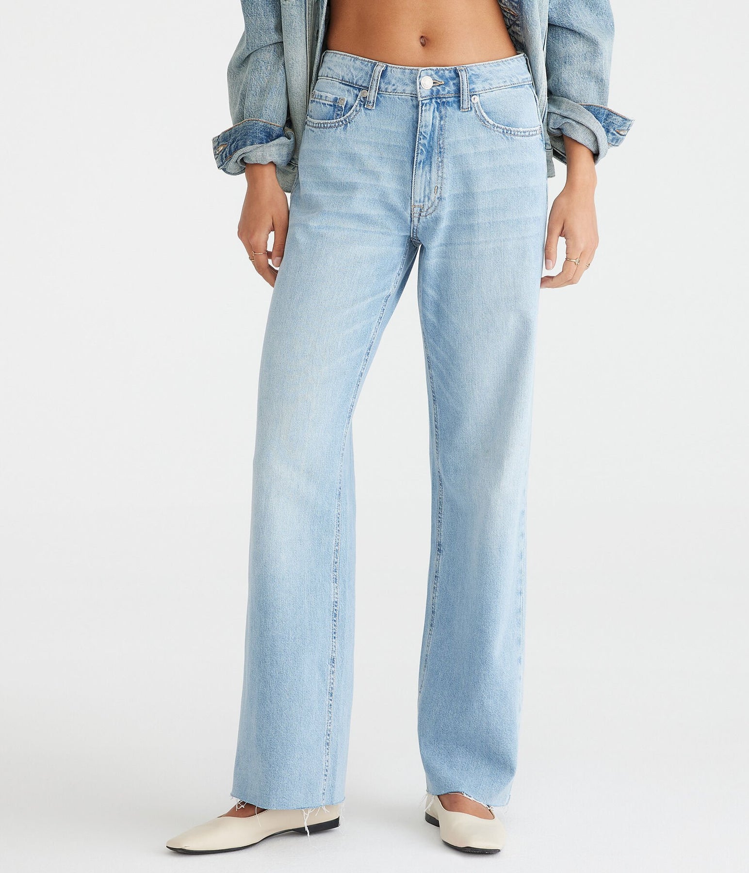 Aeropostale hoher Bund weites Bein Jean