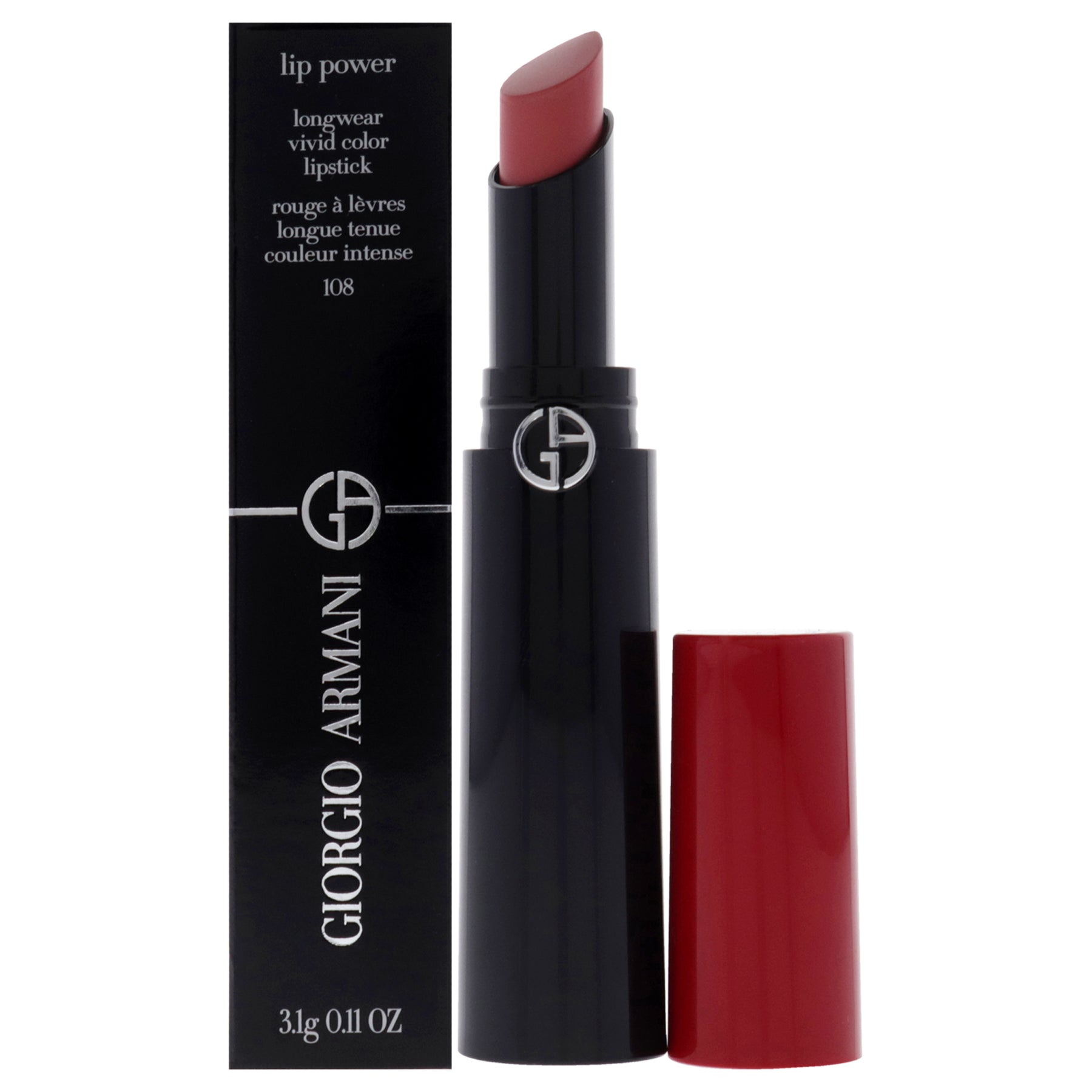 Lip Power Longwear Vivid Color Lippenstift – 108 In Love von Giorgio Armani für Damen – 0,11 oz Lippenstift