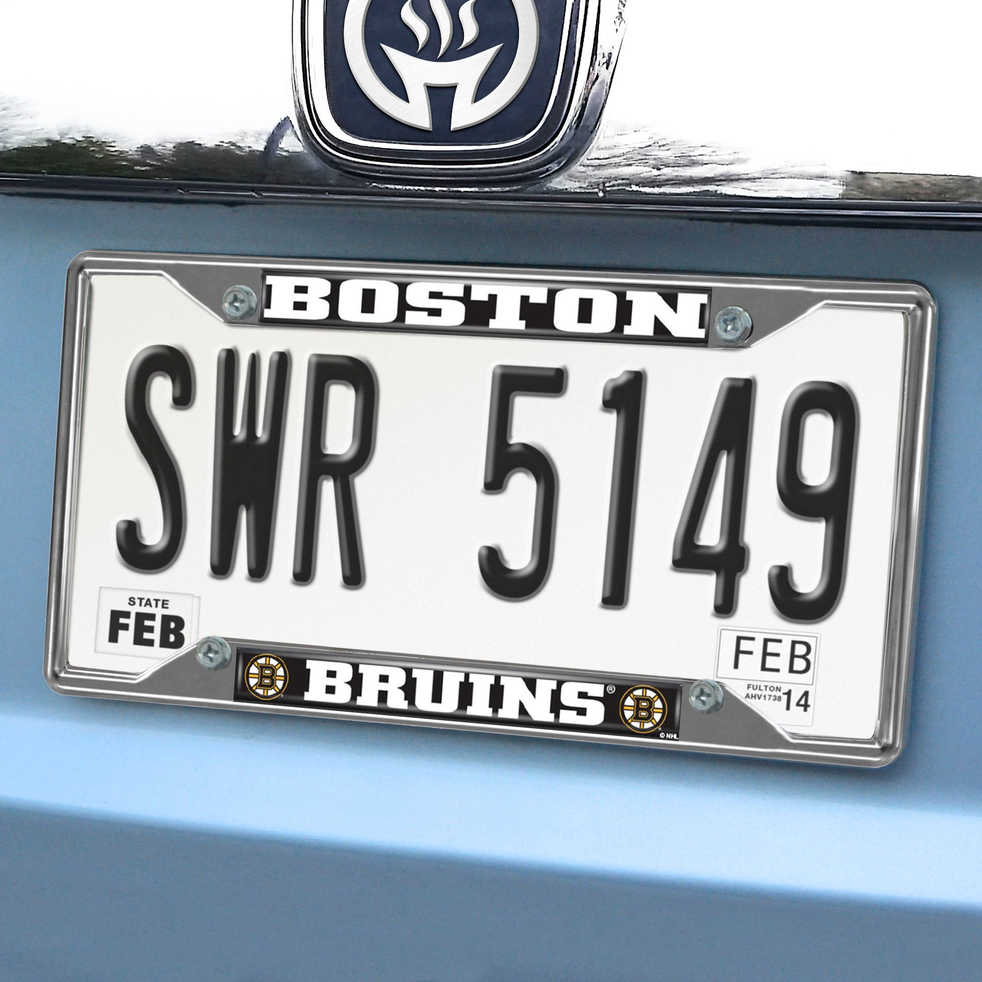 Fanmats Boston Bruins Chrom Metall Nummernschild Rahmen, 6,25′′ x 12,25′′