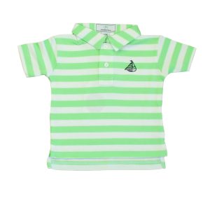 Classic Prep Jungen Sommer grün , hell weiß Polo-Shirt 7805831348284