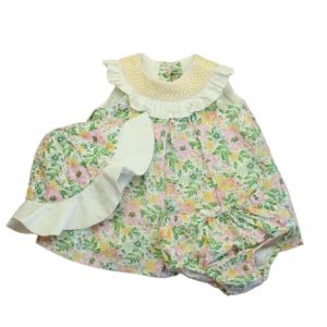 Joie Mädchen rosa-grün-gelbes Blumenkleid 7805831643196