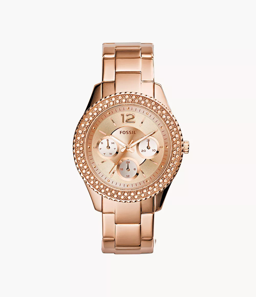 Fossil Damen Stella Multifunktions Roségold-Tone Edelstahluhr