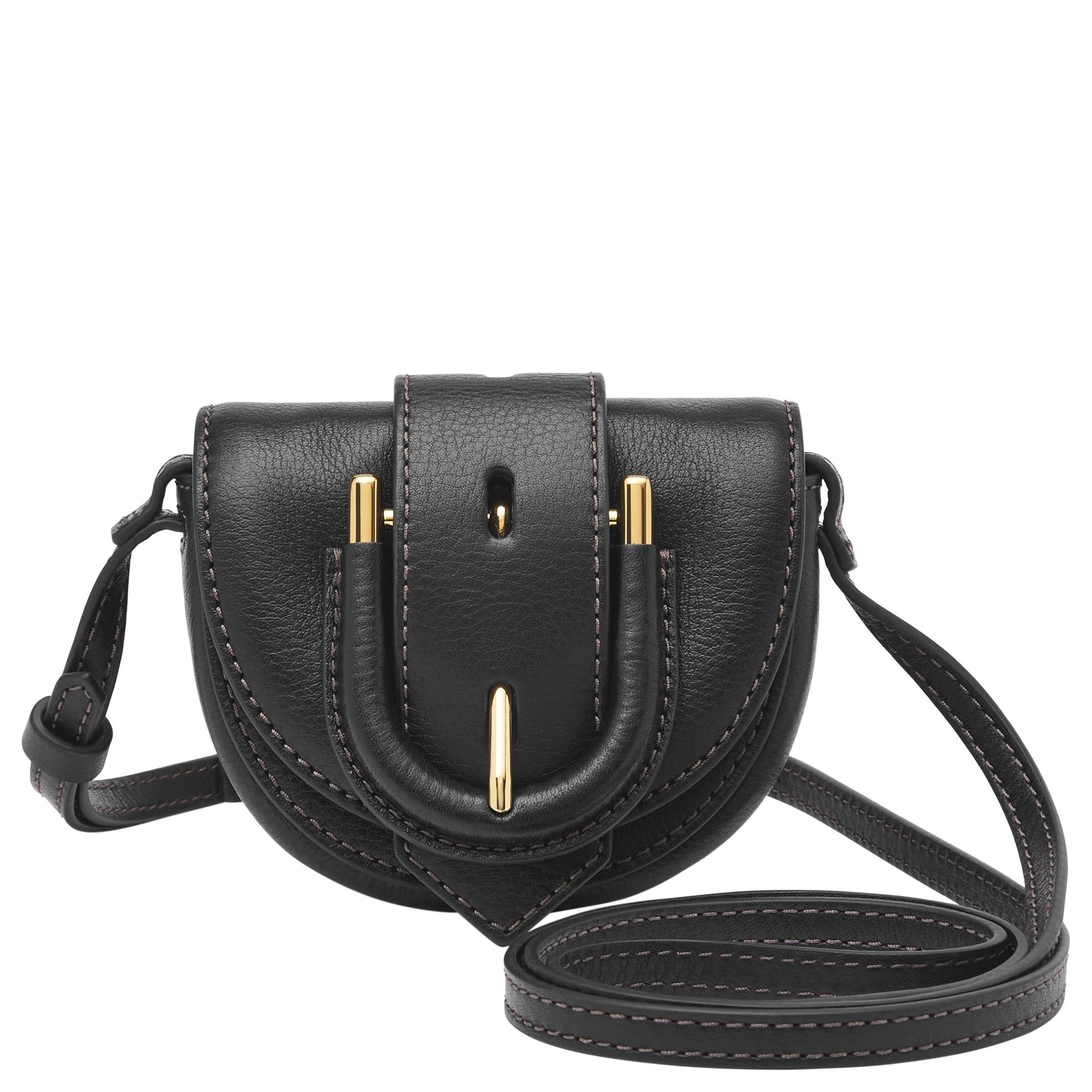 Fossil Damen Harwell LiteHide Leder Micro Flap Crossbody