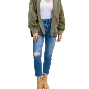 Embroidery Boyfriend Jeans in der Mitte Waschung 7704768118844