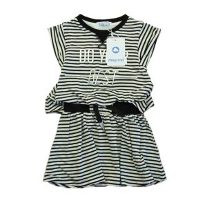 Mayoral Mädchen schwarze Streifen Kleid 7805834723388