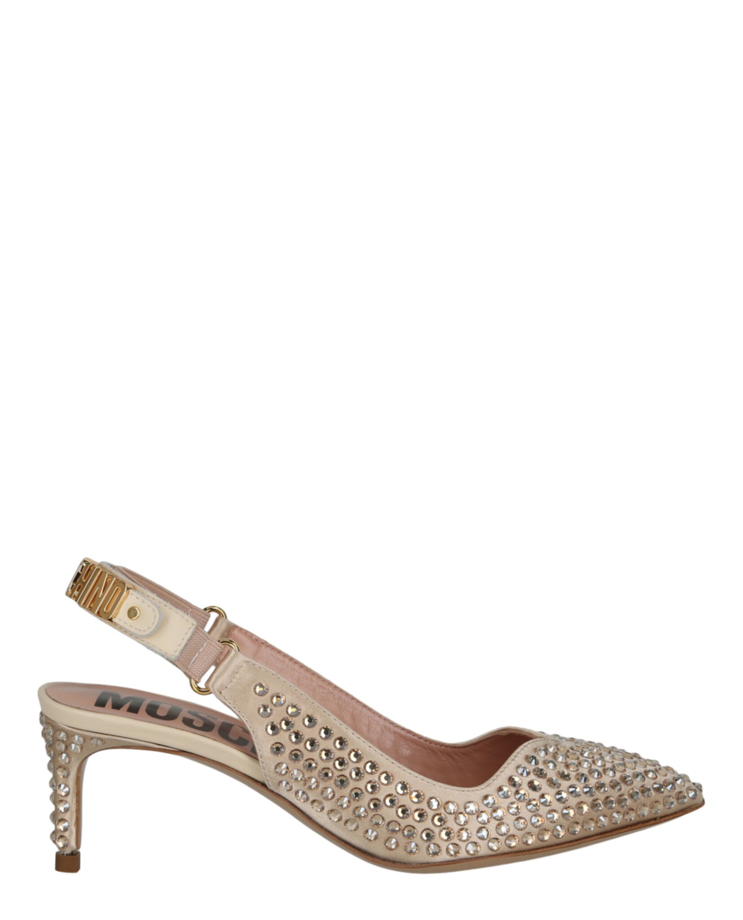 Kristall verzierte Kitten Absatzschuhe