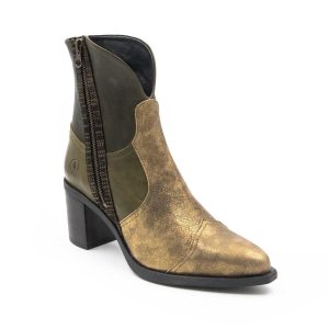 Twist Combo Stiefel mit Absatz in Gold/Oliven