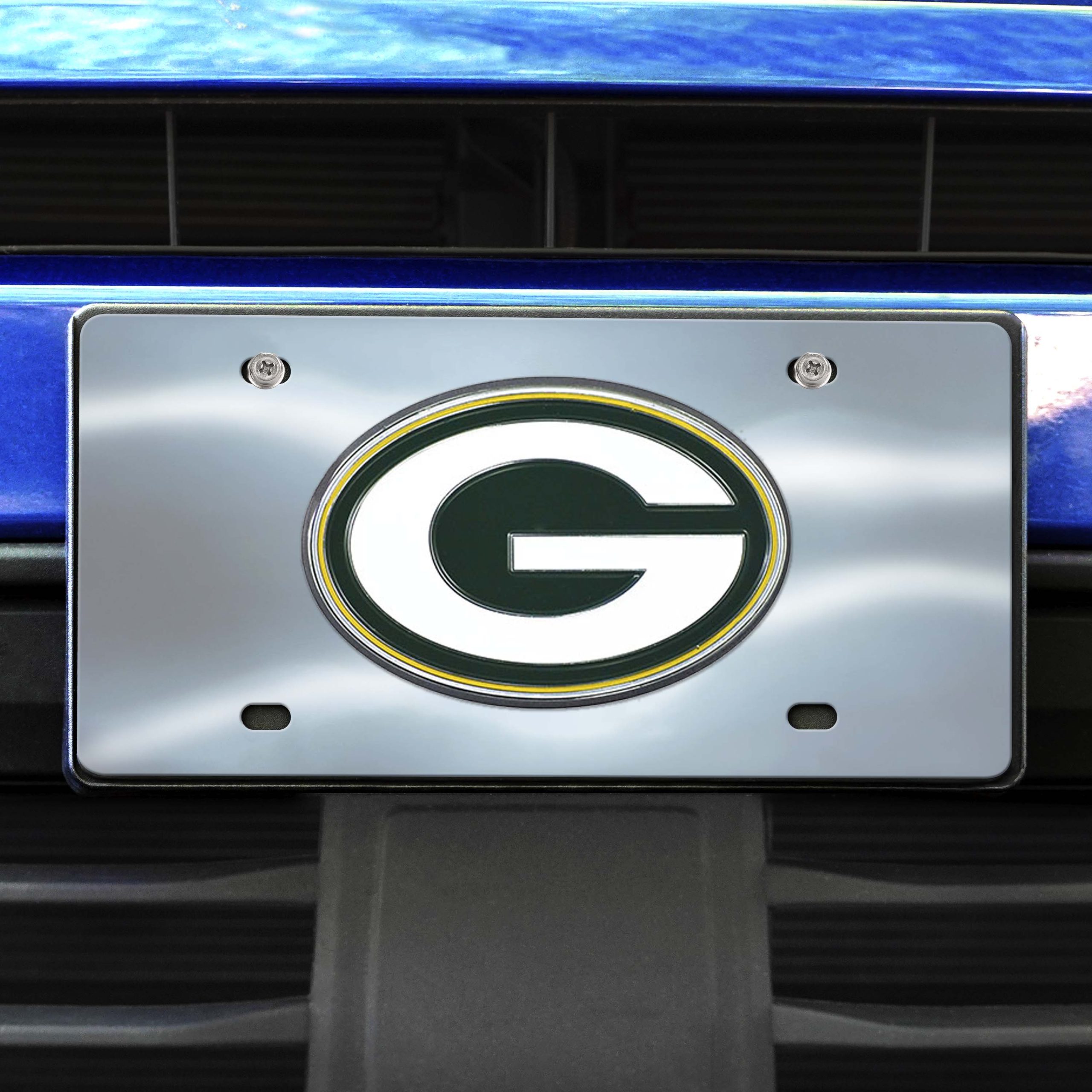 Fanmats Grün Bay Packers 3D Edelstahl-Kennzeichen
