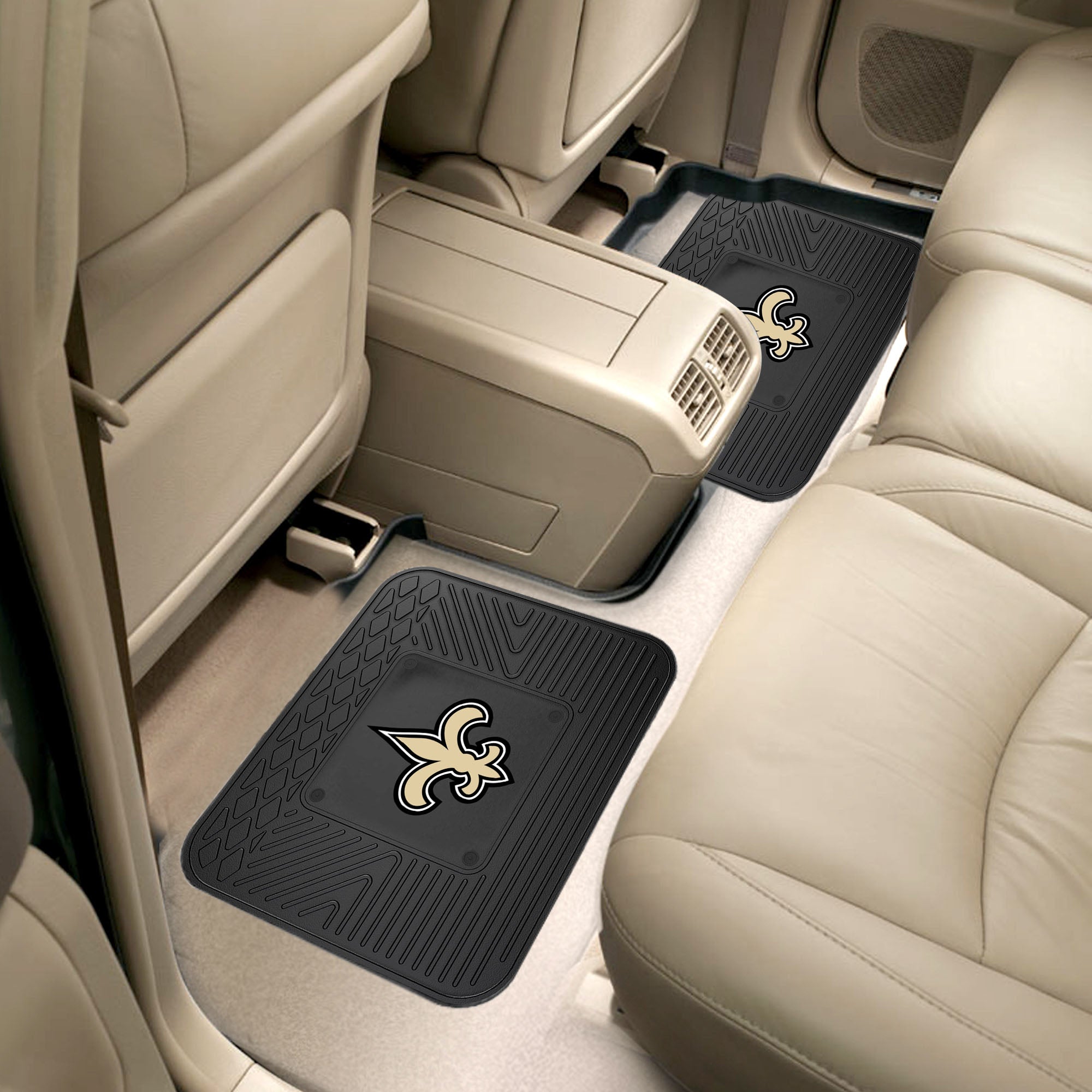 Fanmats New Orleans Saints Rücksitz Auto Utility Matten – 2 Stück Set