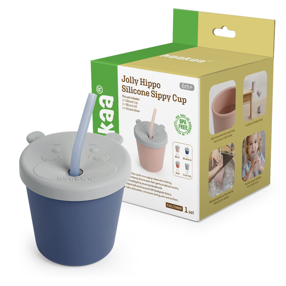 Haakaa Jolly Hippo Silikon Sippy Cup 1 Stück
