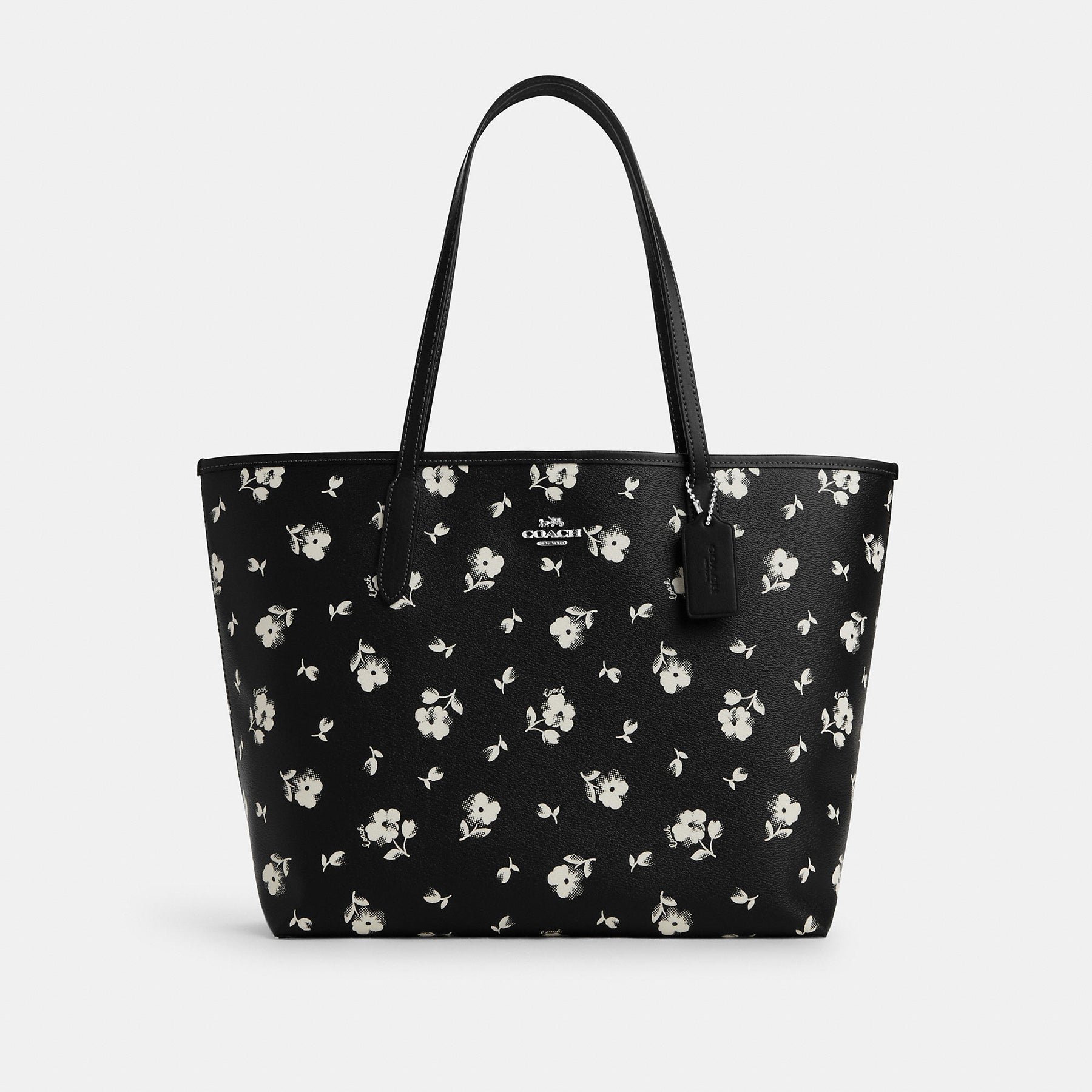 Coach Outlet City Tragetasche mit Blumendruck