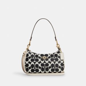 Coach Outlet Teri Schultertasche in signierter Leinwand 7231246073916