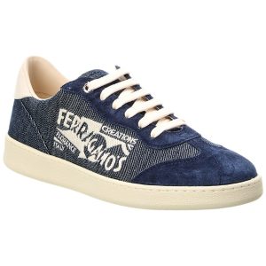 Ferragamo Achille Denim & Wildleder Sneaker 7704745771068