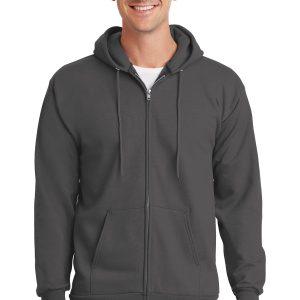 Port & Company – Essential Fleece-Kapuzenpullover mit durchgehendem Reißverschluss für Herren