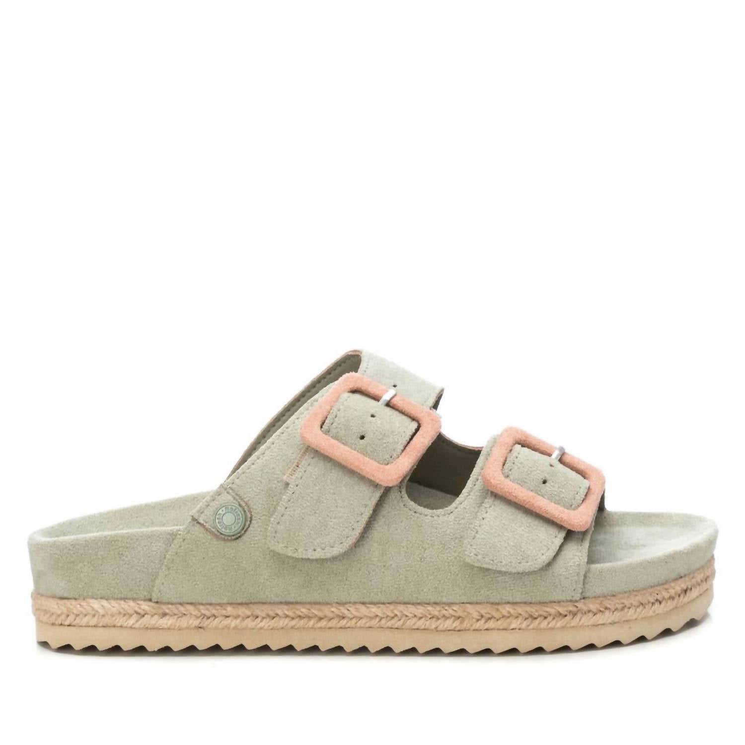 Flache Sandalen für Damen in Aqua