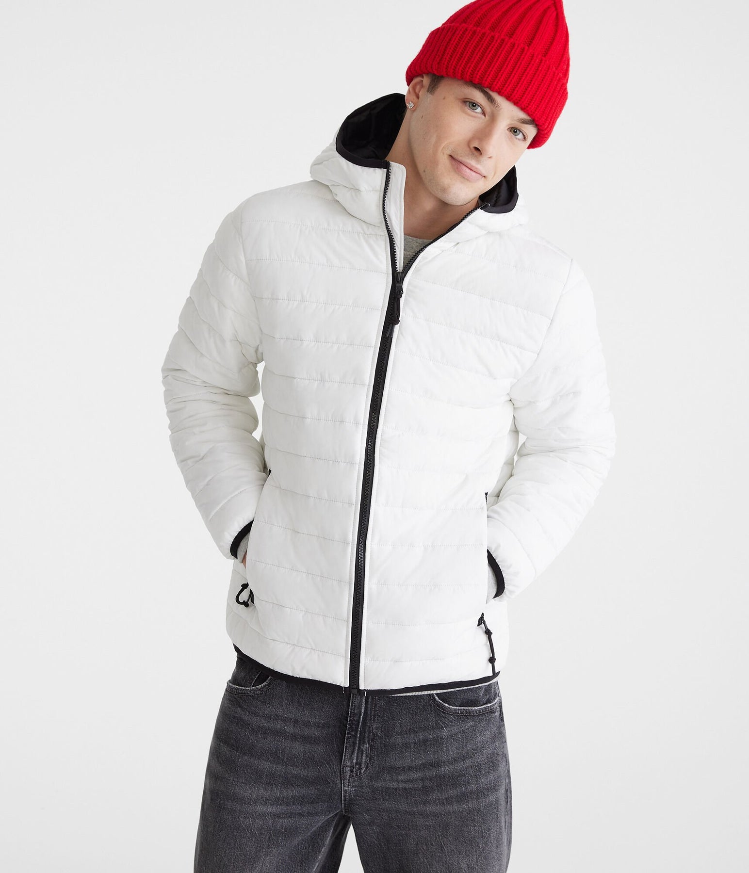 Aeropostale Kapuzen Midweight Puffer Jacke