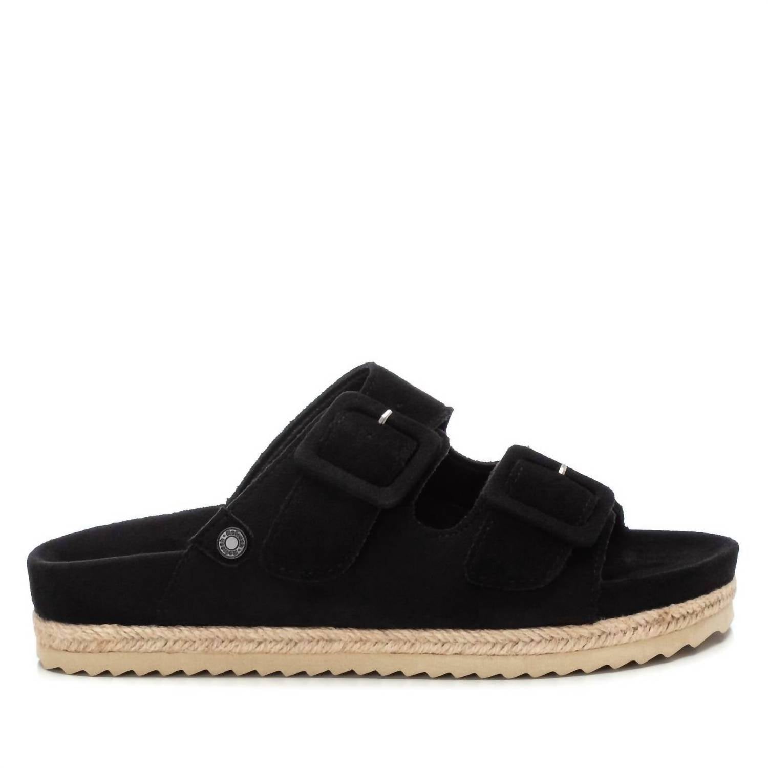 Flache Sandalen für Damen in Schwarz