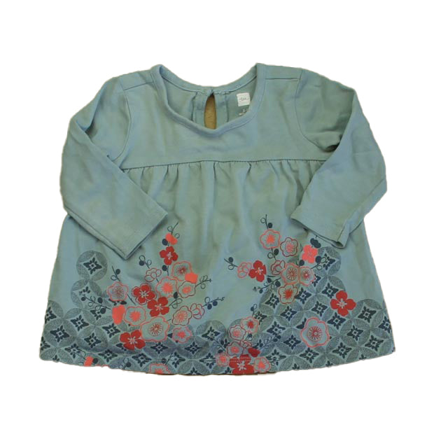 Tee Mädchen grünes Blumenkleid