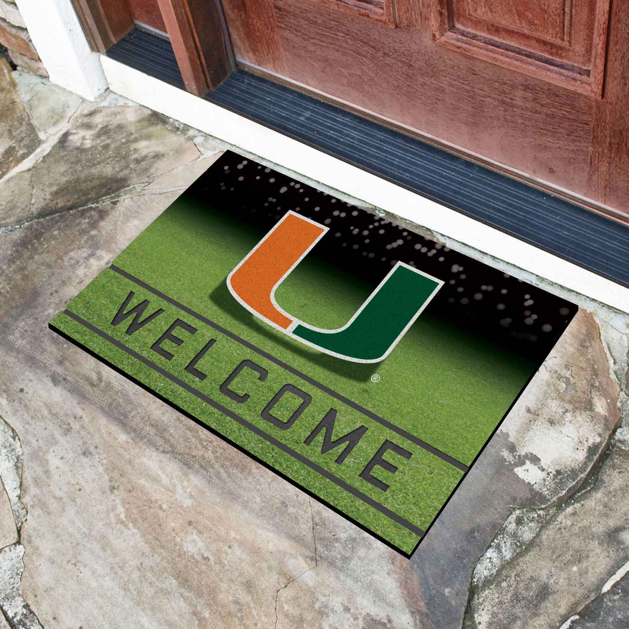 Fanmats Miami Hurricanes Gummi-Türmatte – 18′′ x 30′′