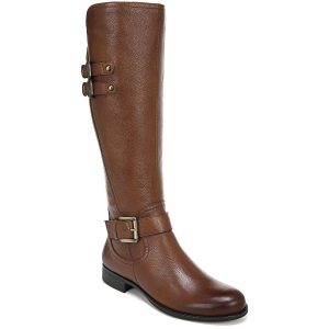 Reitstiefel Jessie aus Leder mit breiter Wade