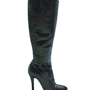 Maison Martin Margiela Pointed-Toe hohe Stiefel in mehrfarbigem Glitzer 7833186959420