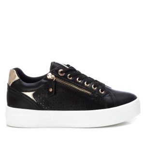Damen Leder Sneakers in schwarz 7704748556348