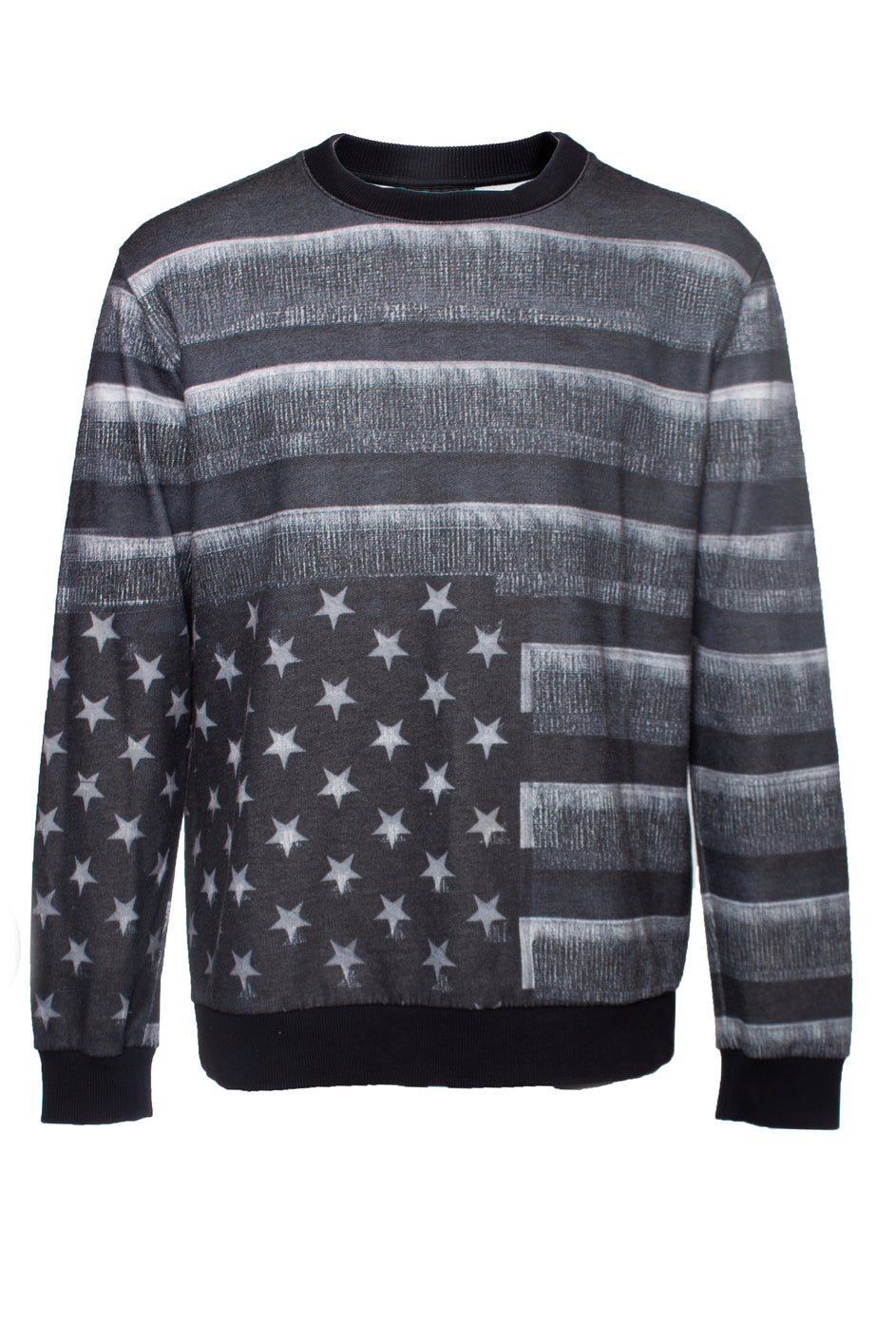Pullover mit Rundhalsausschnitt und amerikanischer Flagge