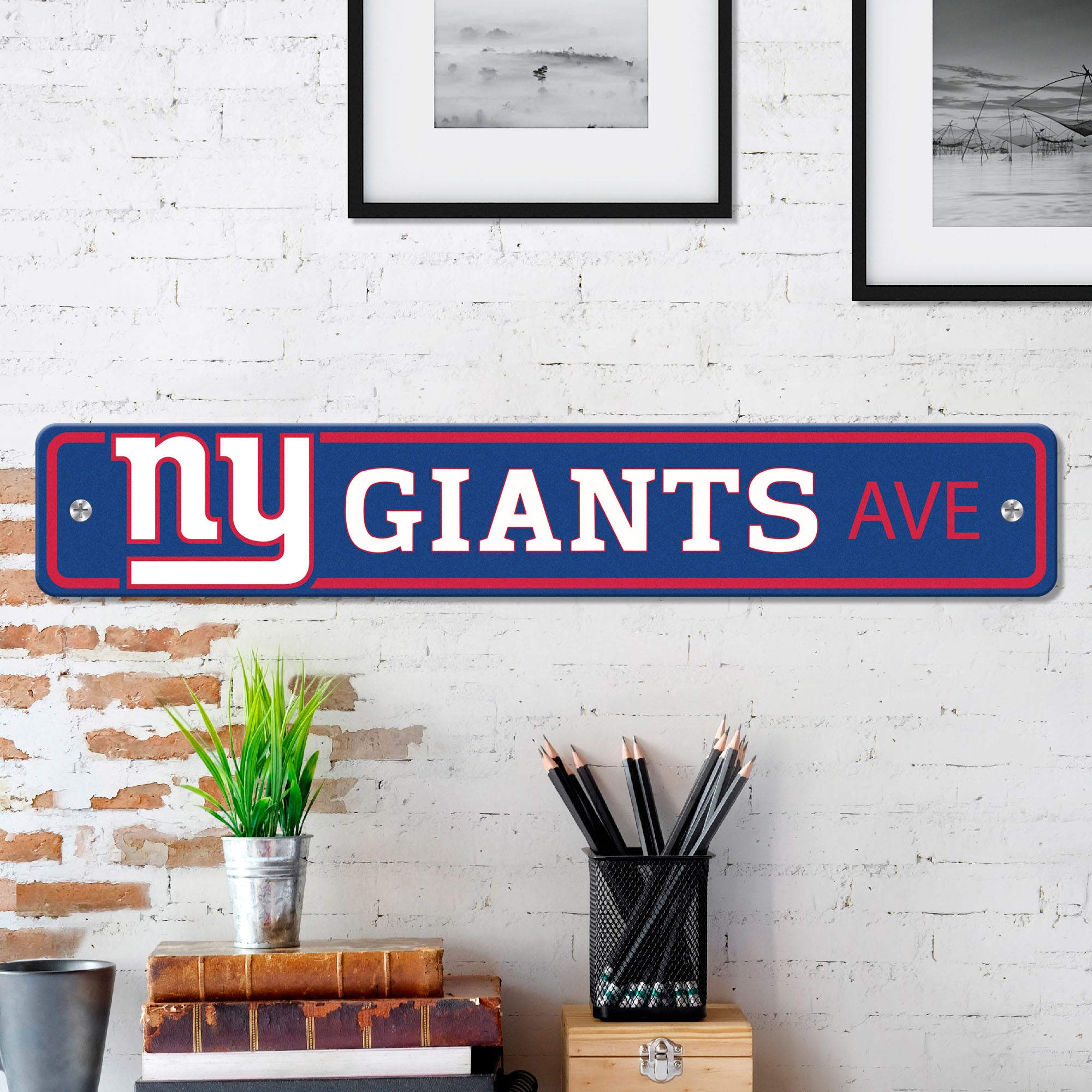 Fanmats New York Giants Team Farbe Straßenschild 4 "X 24" Leichtgewicht