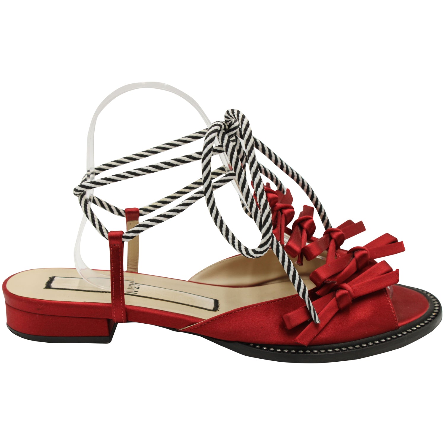 N21 Sandalen mit Schnürung in Rot