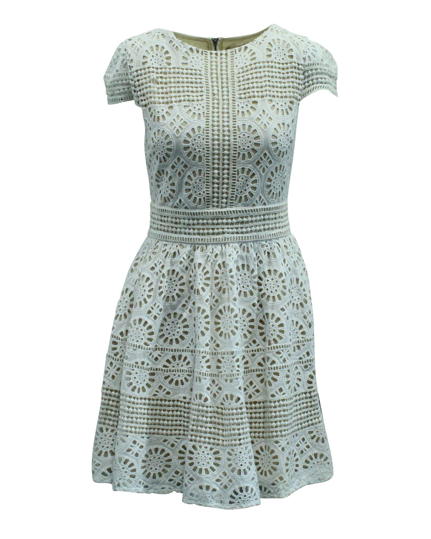 Alice + Olivia Kleid aus weißer Baumwolle