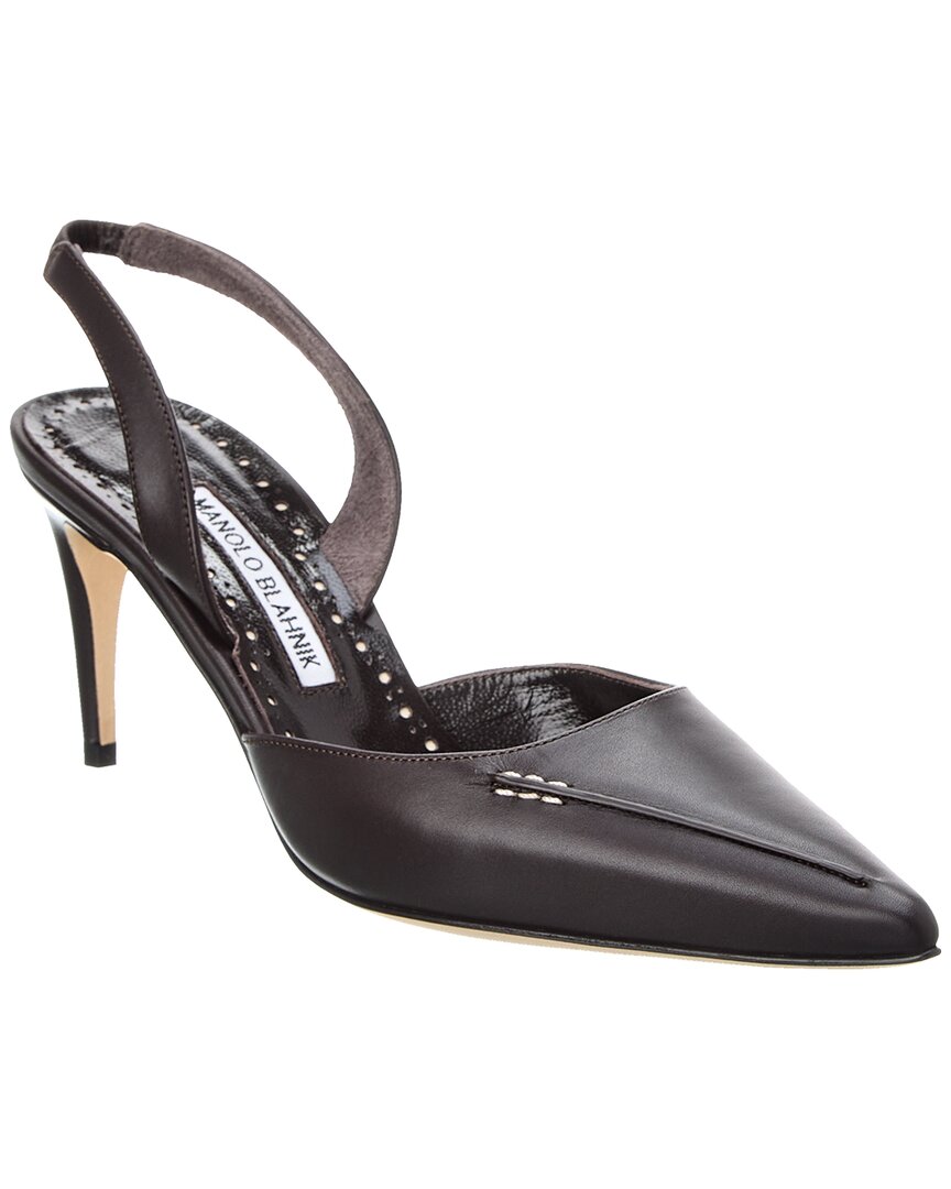 Manolo Blahnik Homerasli 70 Slingback Pump aus Leder