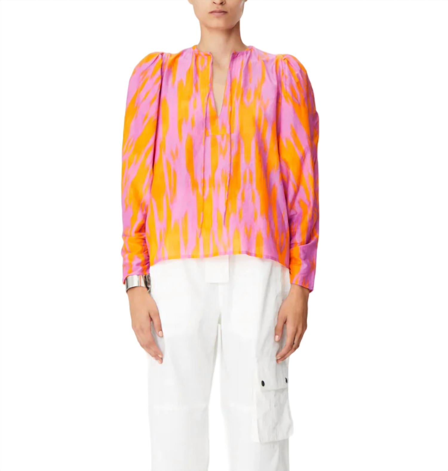 Tartagal Cora Bluse In Orange Rosa Mischung 2