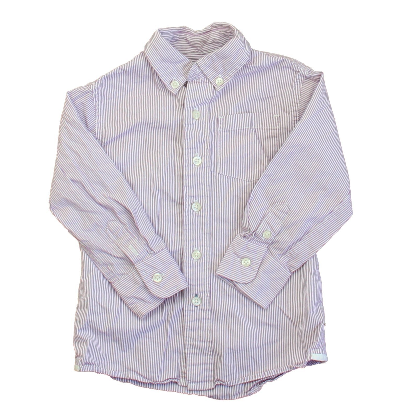 Crewcuts Jungen Lila – Weiß mit Knopfleiste Langarm