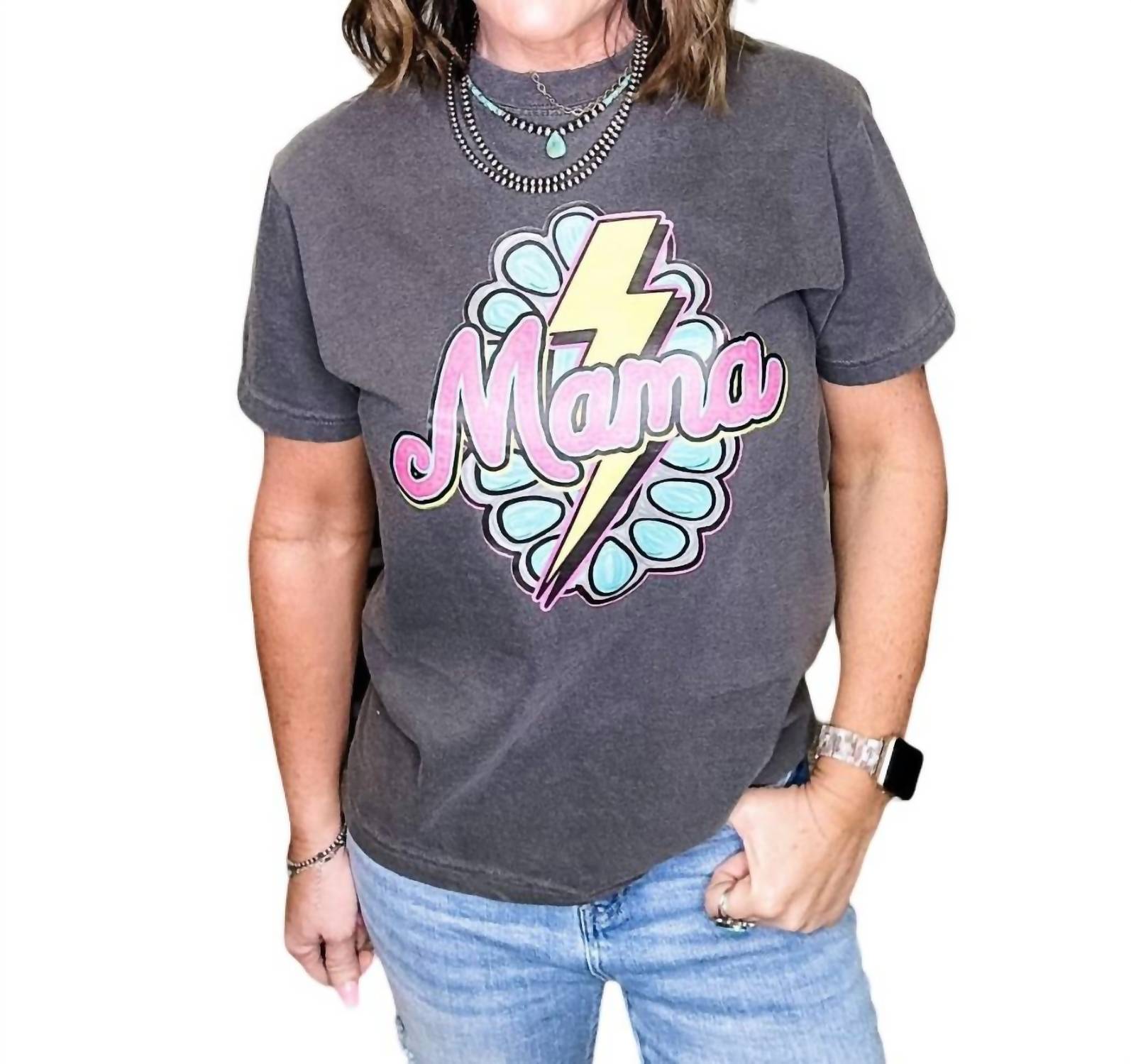Neon Mama Tee in schwarz
