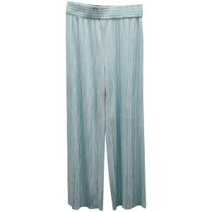 Alice + Olivia Elba Plissee Pull-On verkürzte Hose mit weitem Bein aus mintgrünem Polyester