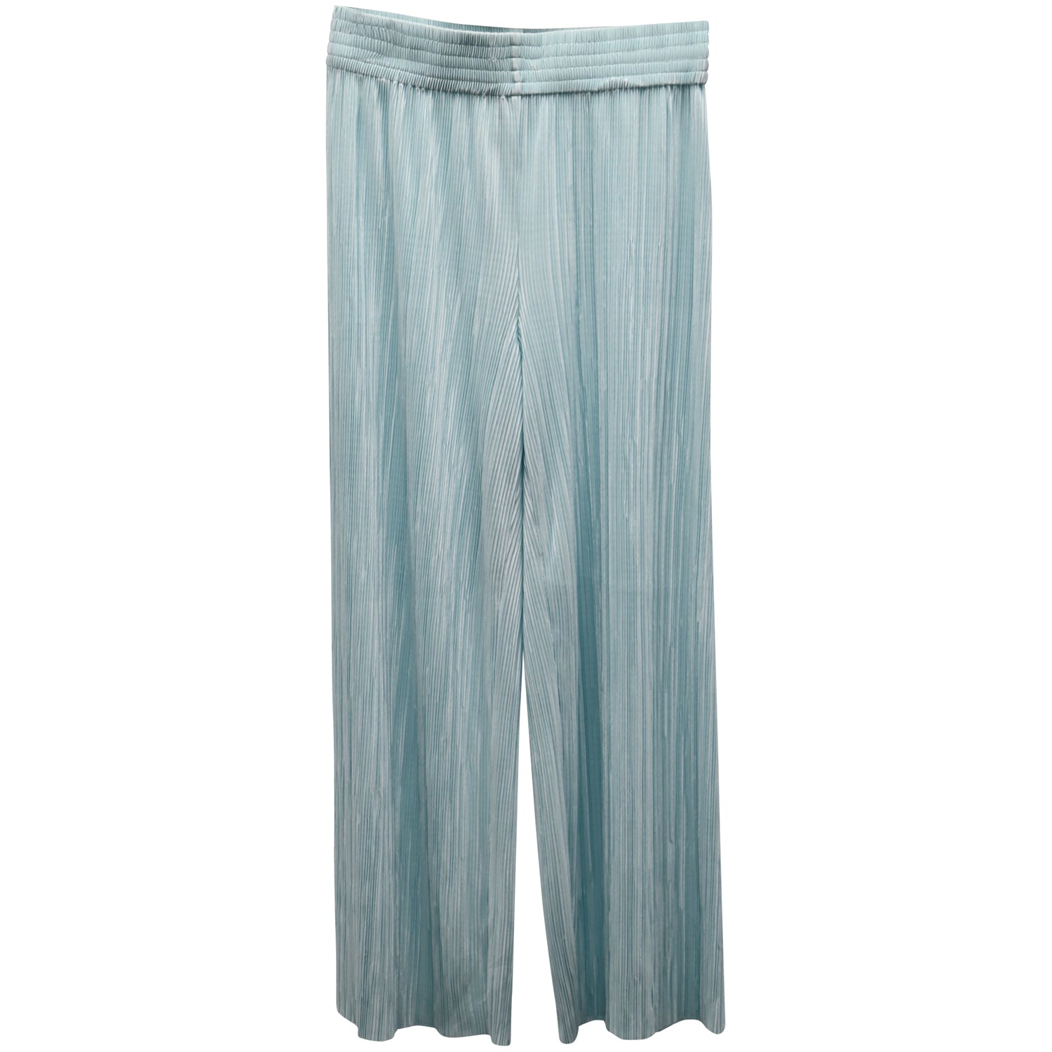 Alice + Olivia Elba Plisse Pull-On Hose mit weitem Bein aus Minze Polyester