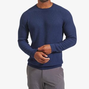 Cassady Crewneck Pullover in Marine Heidekraut