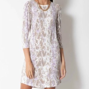 Swirl Batikmuster Shannon Kleid im Pilz Batikmuster