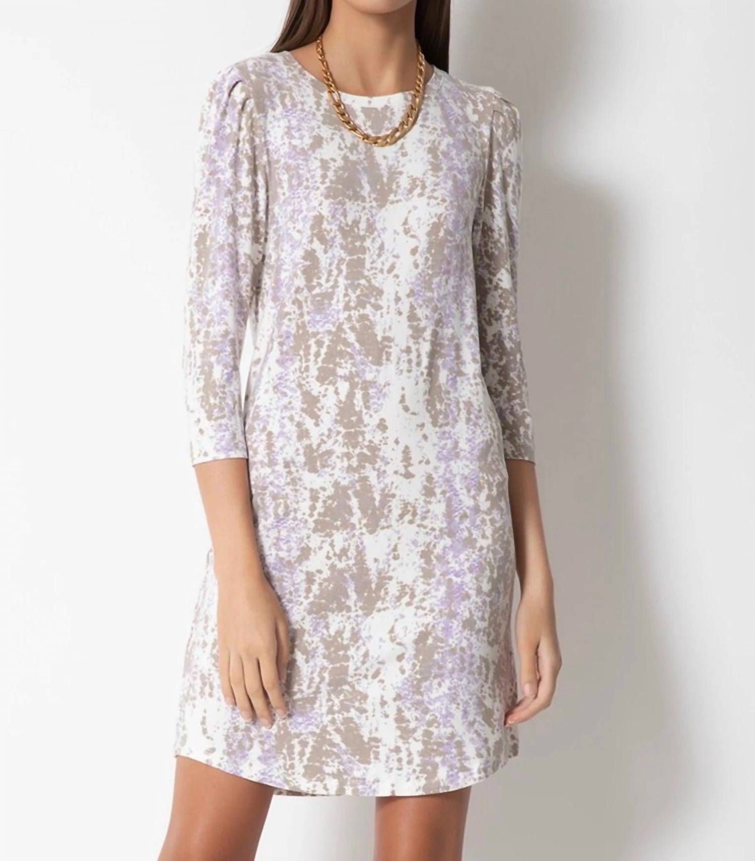 Swirl Batikmuster Shannon Kleid im Pilz Batikmuster