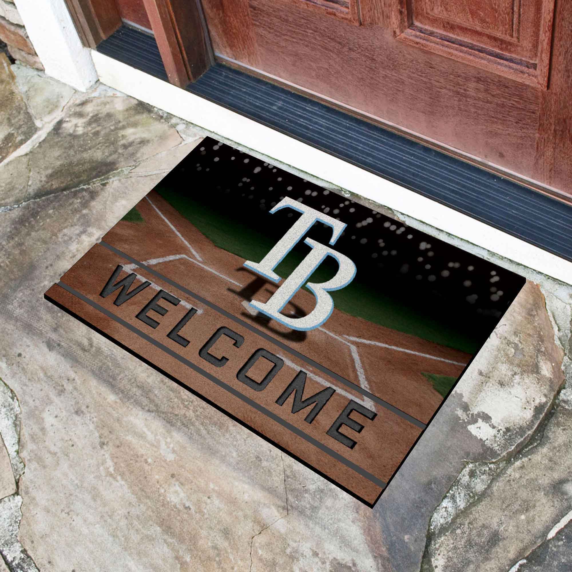 Fanmats Tampa Bay Rays Gummi-Türmatte – 18′′ x 30′′