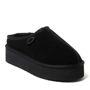 Fireside von Dearfoams Damen Queenstown Echt Shearling Plattform Clog