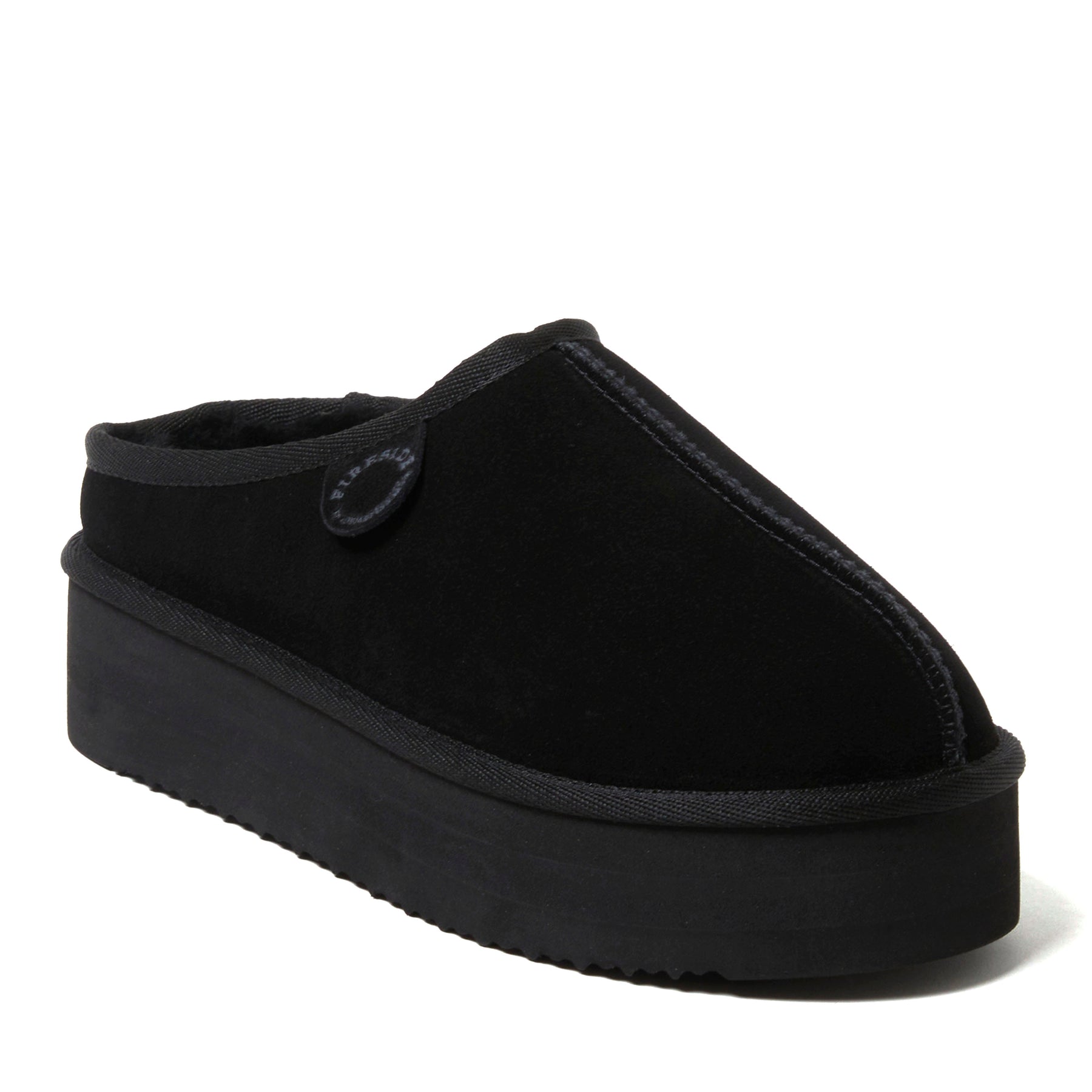 Fireside von Dearfoams Damen Queenstown Echt Shearling Plattform Clog